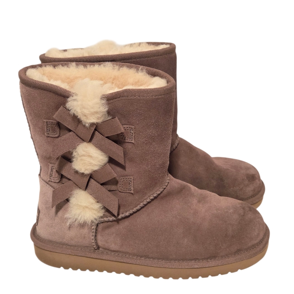 Koolaburra UGG Boots  Suede Victoria Short Winter Boot Sz 7 - Picture 2 of 16